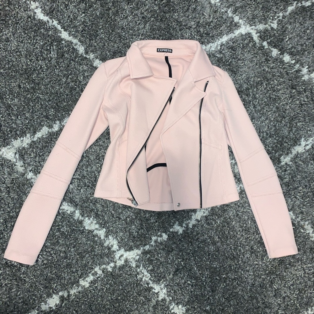 Baby Pink Express Moto Jacket